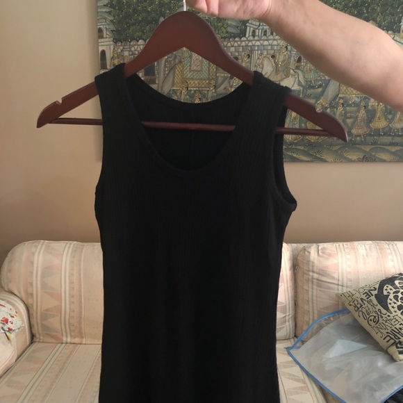 Black ribbed maxi dress - Picture 2 of 4